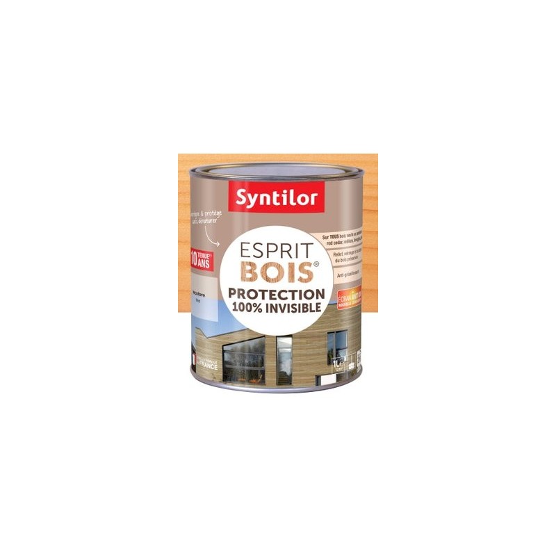 Vernis extérieure et intérieure bois Syntilor 100% invisible incolore mat  0,25L