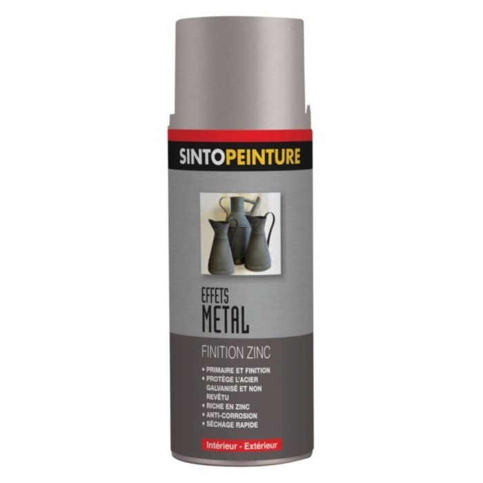 Peinture Effets Métal Finition Zinc SINTOPEINTURE Aérosol 400ML