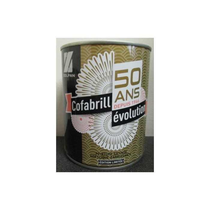 Cofabrill Evolution Peinture Acrylique ZOLPAN 1L Blanc Satin