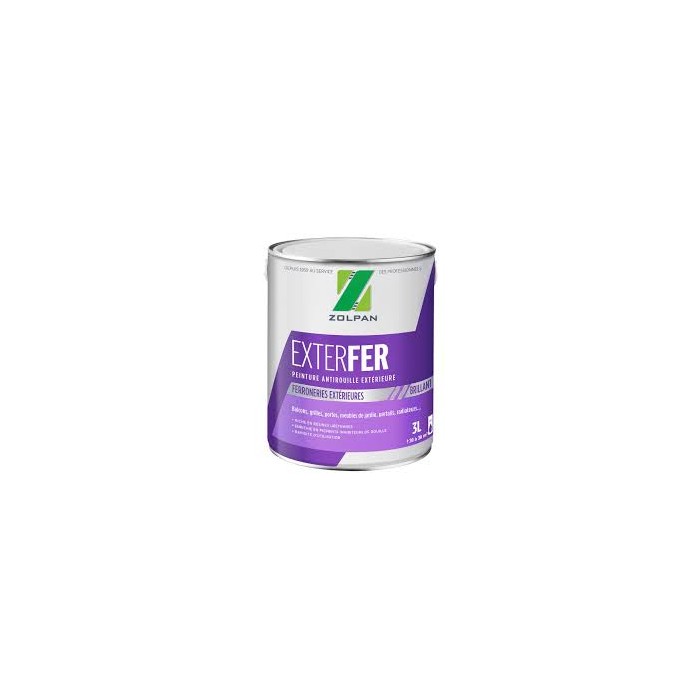 EXTERFER Peinture Antirouille Extérieure ZOLPAN 3L Brillant