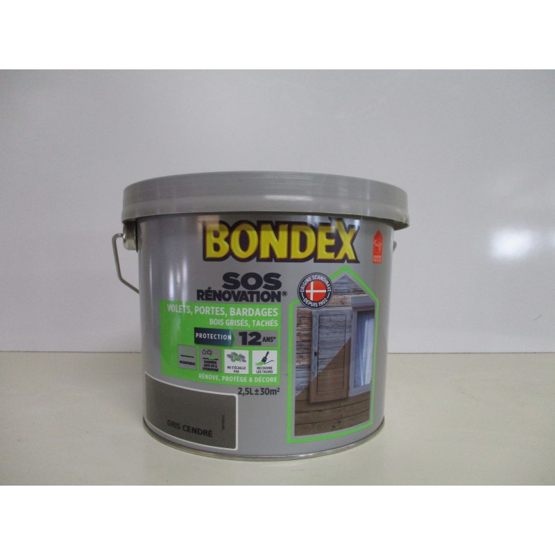 SOS rénovation volets, portes, bardages BONDEX 2.5L satin