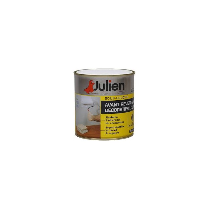 J9 Sous-couche Avant Revêtements Décoratifs Lourds JULIEN 2.5L Blanc Mat Granité