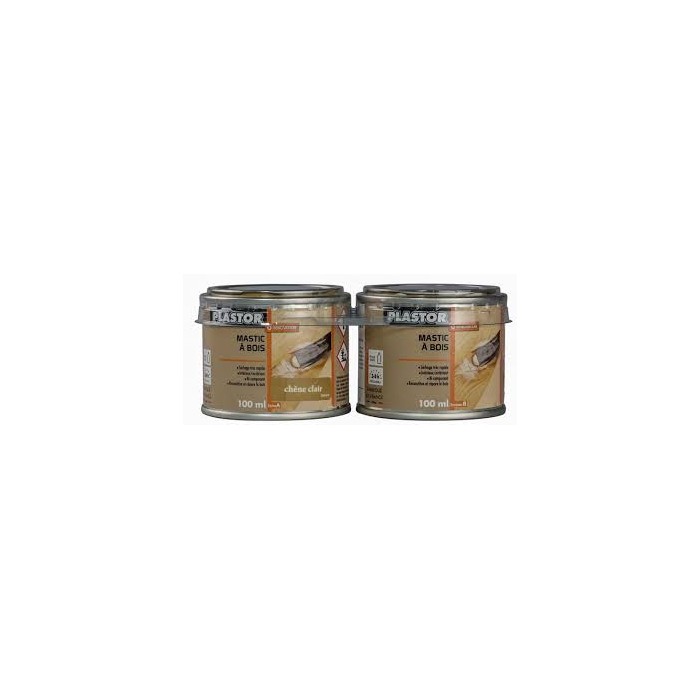 Mastic A Bois Résine A 100ML + Durcisseur B 100ML PLASTOR